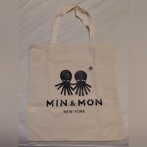 Min & Mon Tote Bag with Black Logo